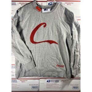 Starter Grey Coca-Cola Blended Cotton Pullover Sweater - Men's Size XL